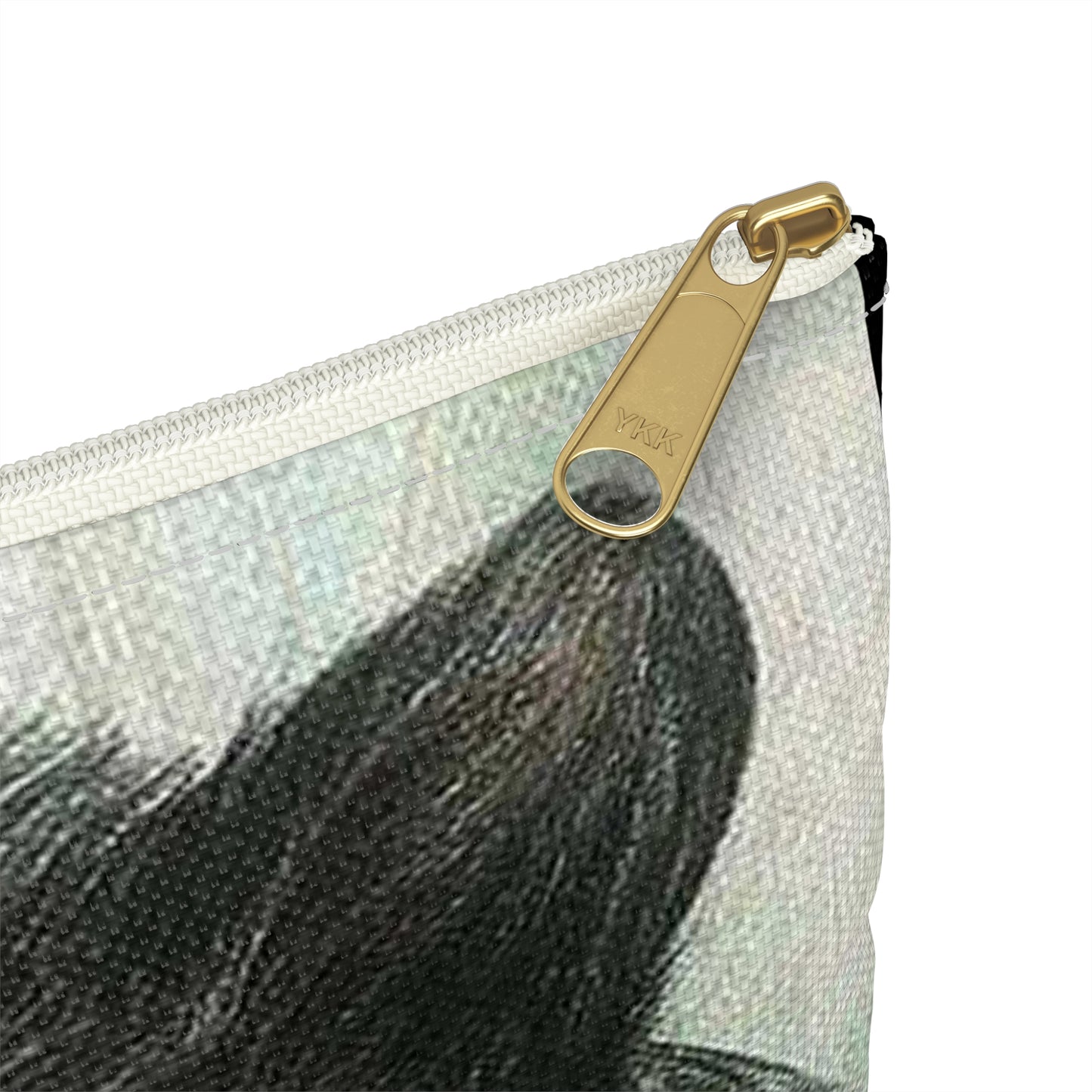 Black Bear Face Accessory Pouch — Wildlife Cosmetic & Travel Zipper Bag
