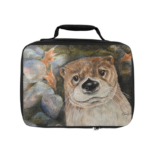 Otter Portrait Lunch Bag — Cute Wildlife Insulated Kids & Adult Lunchbox