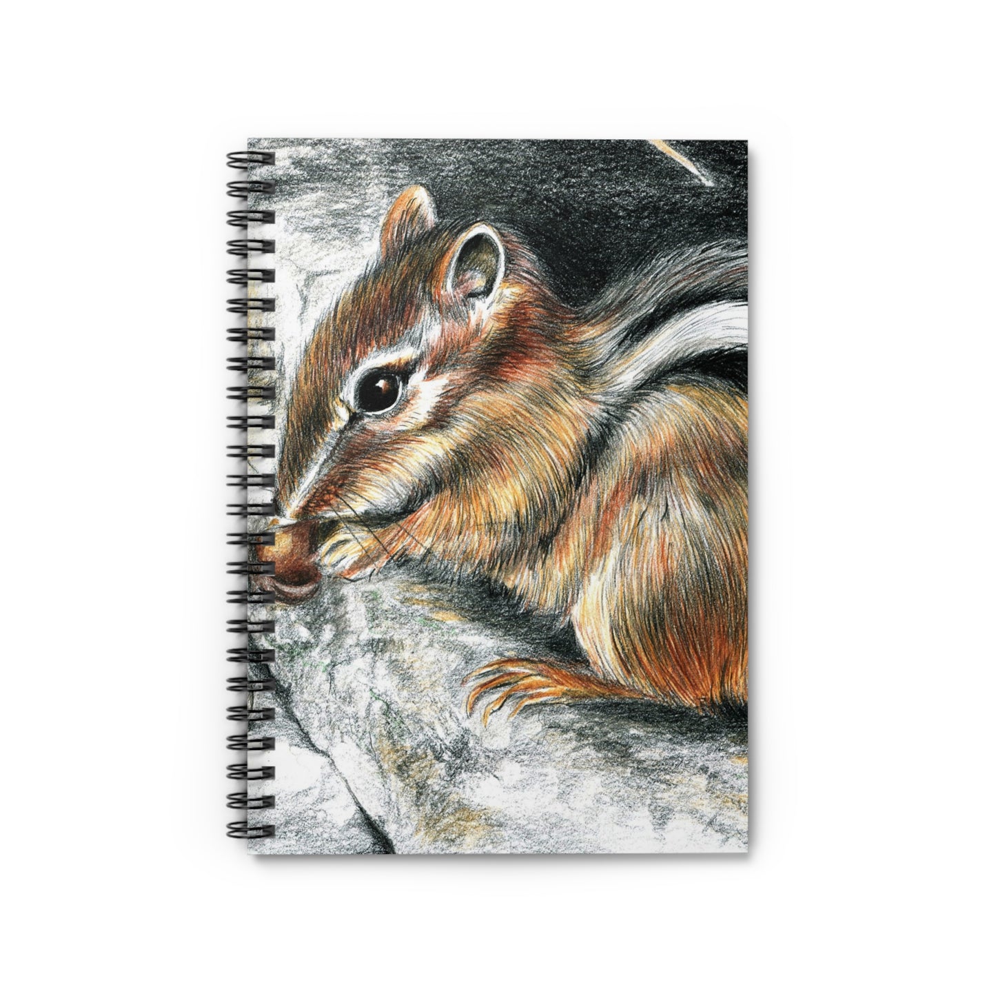 Wildlife-Inspired Spiral Notebook - Ruled Lines, Chipmunk Artwork, Nature Lover Gift, Eco-Friendly Journal, Perfect for Students, [...]