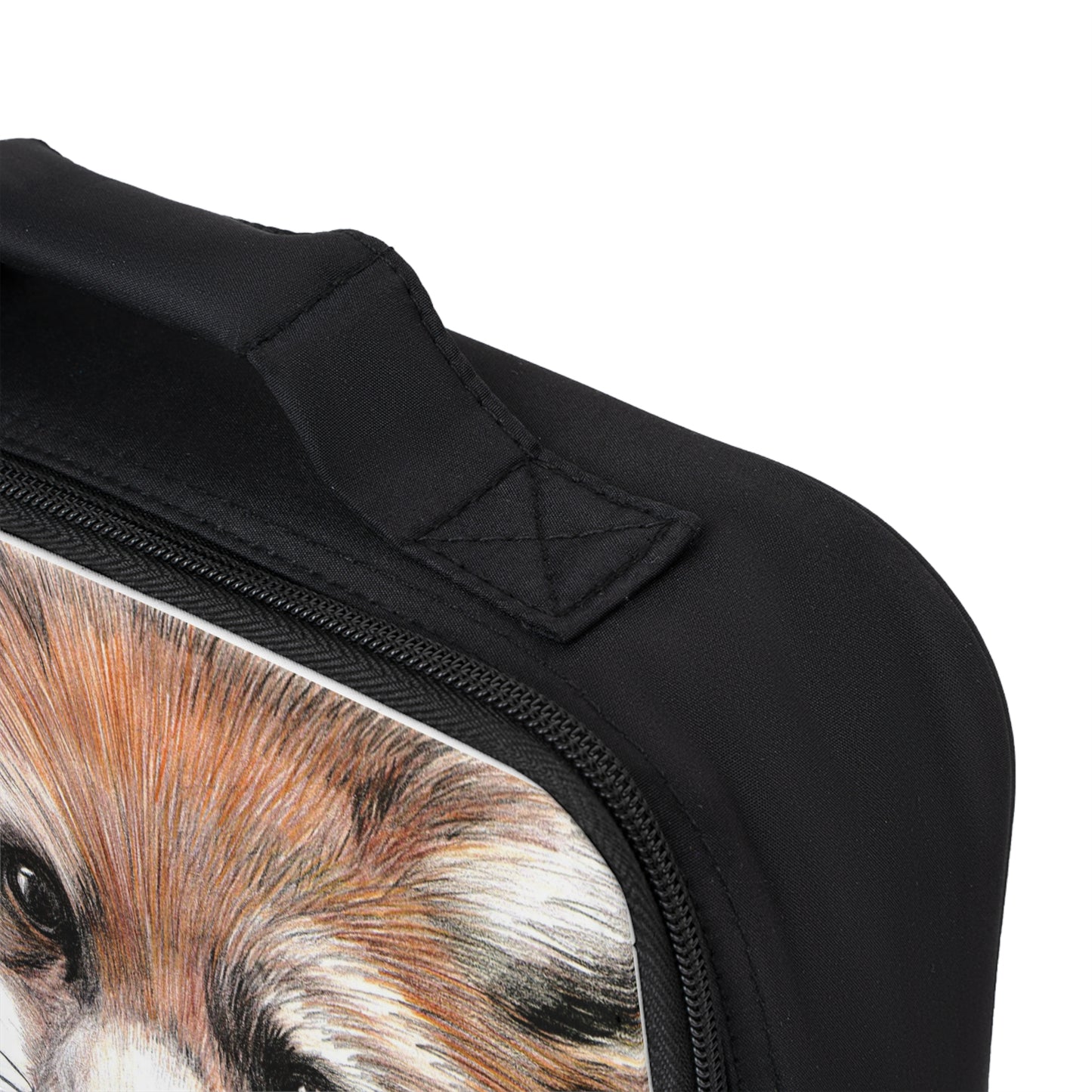 Red Fox Lunch Bag - Hand-Drawn Wildlife Insulated Lunchbox for Kids & Adults