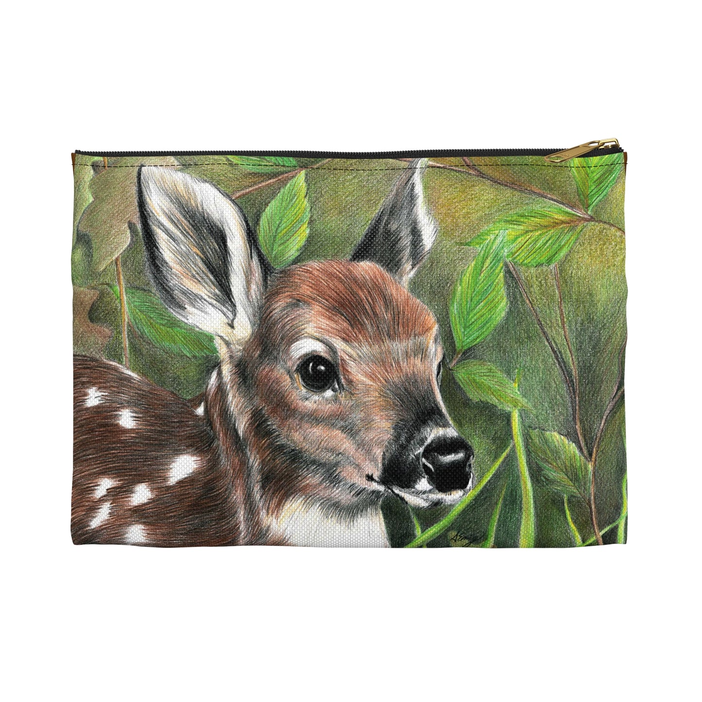 Fawn Forest Accessory Pouch – Cute Deer Makeup & Travel Bag
