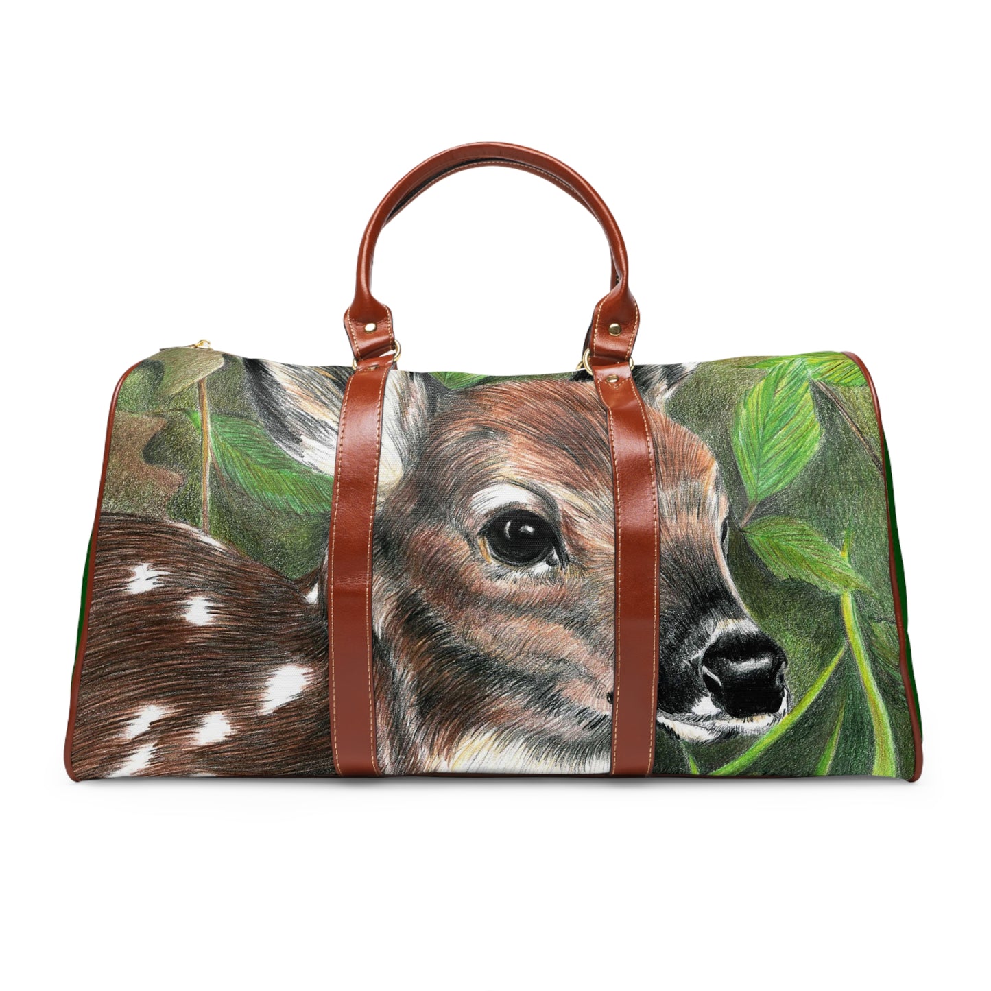 Waterproof Deer Print Travel Duffel Bag