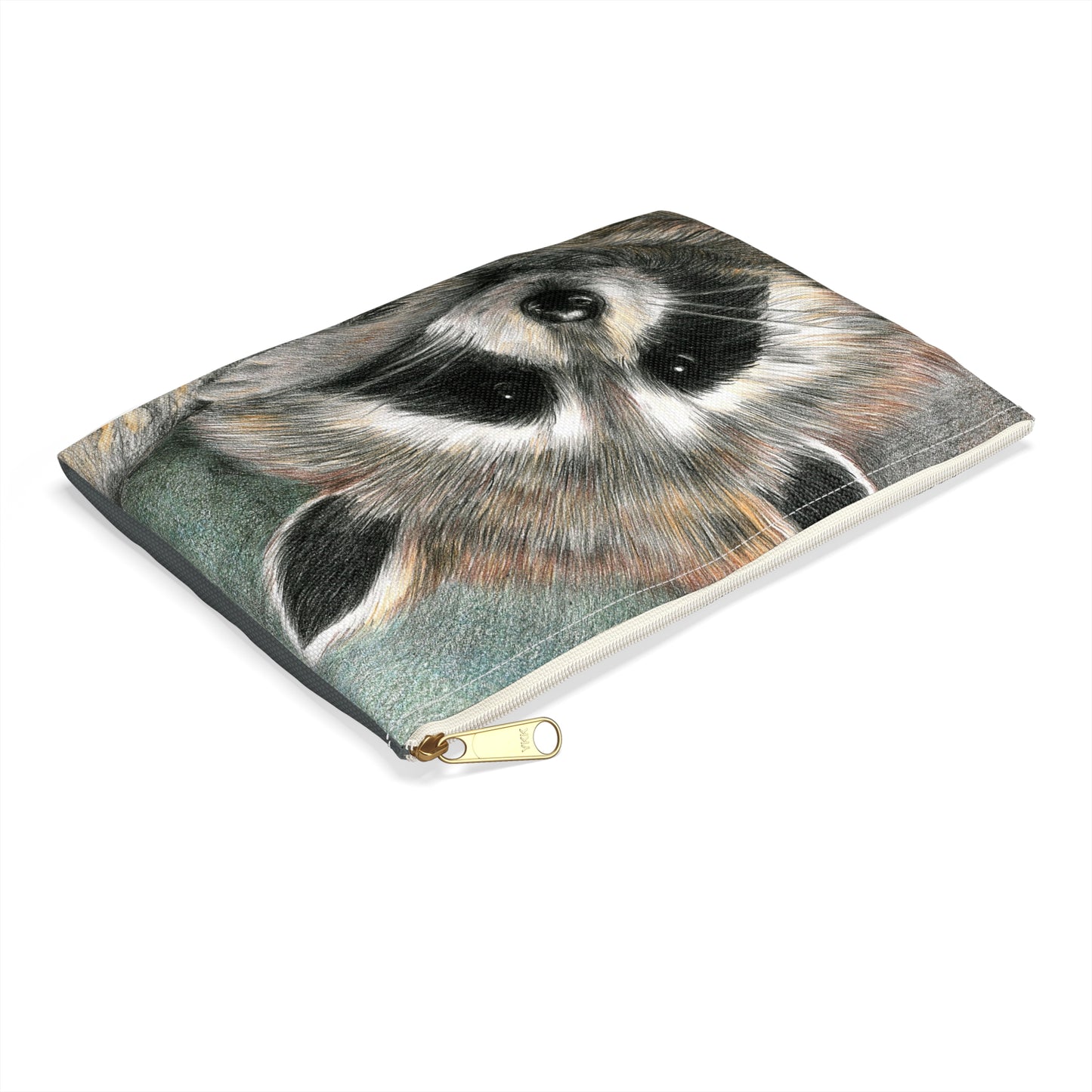 Adorable Raccoon Accessory Pouch, Cute Makeup Bag, Animal Lovers Gift, Pencil Case, Travel, Eco-Friendly Storage