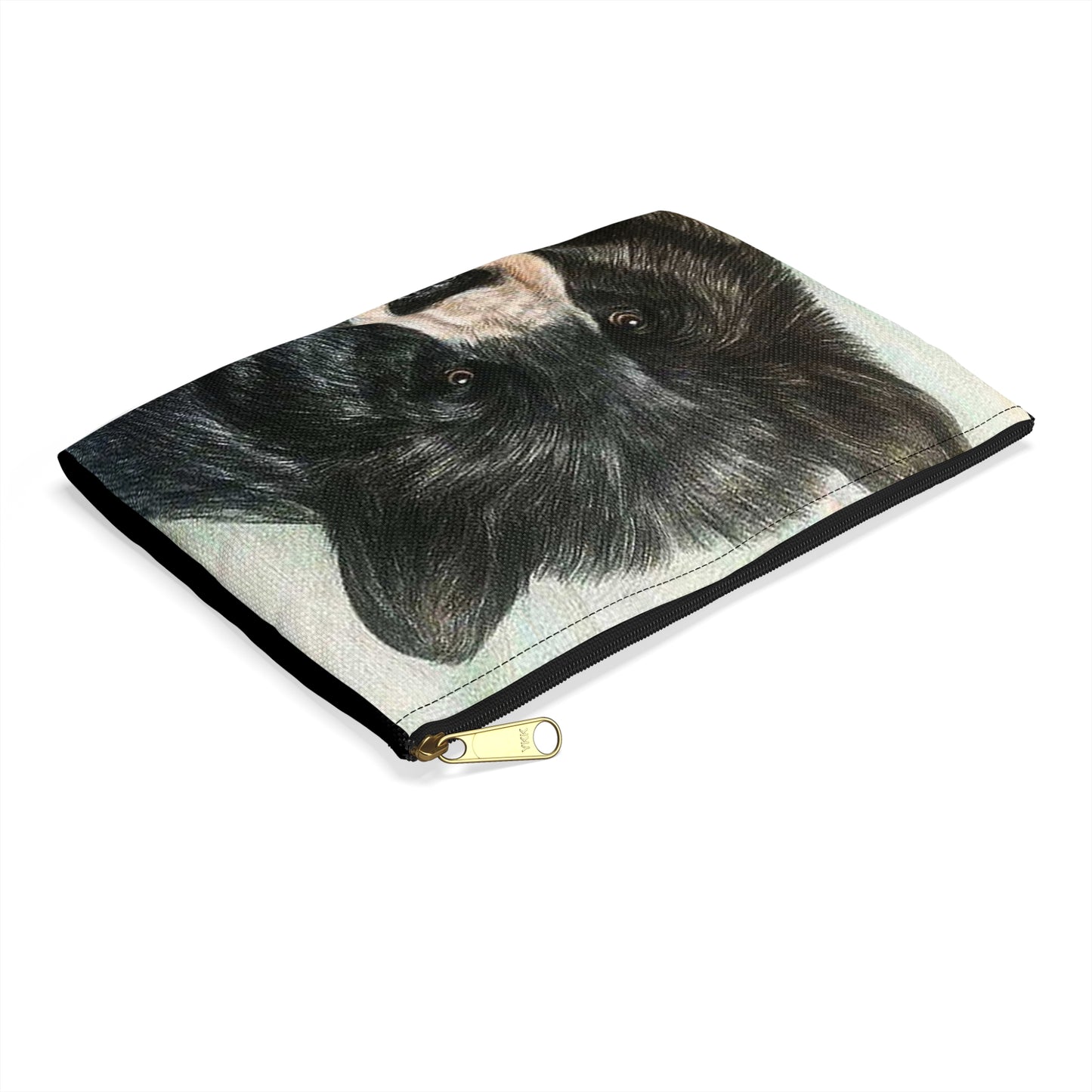 Black Bear Face Accessory Pouch — Wildlife Cosmetic & Travel Zipper Bag