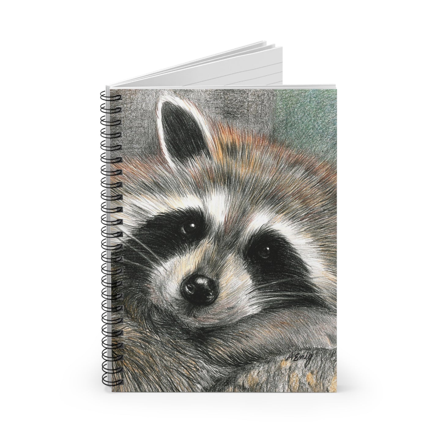 Whimsical Raccoon Spiral Notebook | Perfect for Journaling, Sketching, Gifts, Eco-Friendly Stationery, Nature Lovers