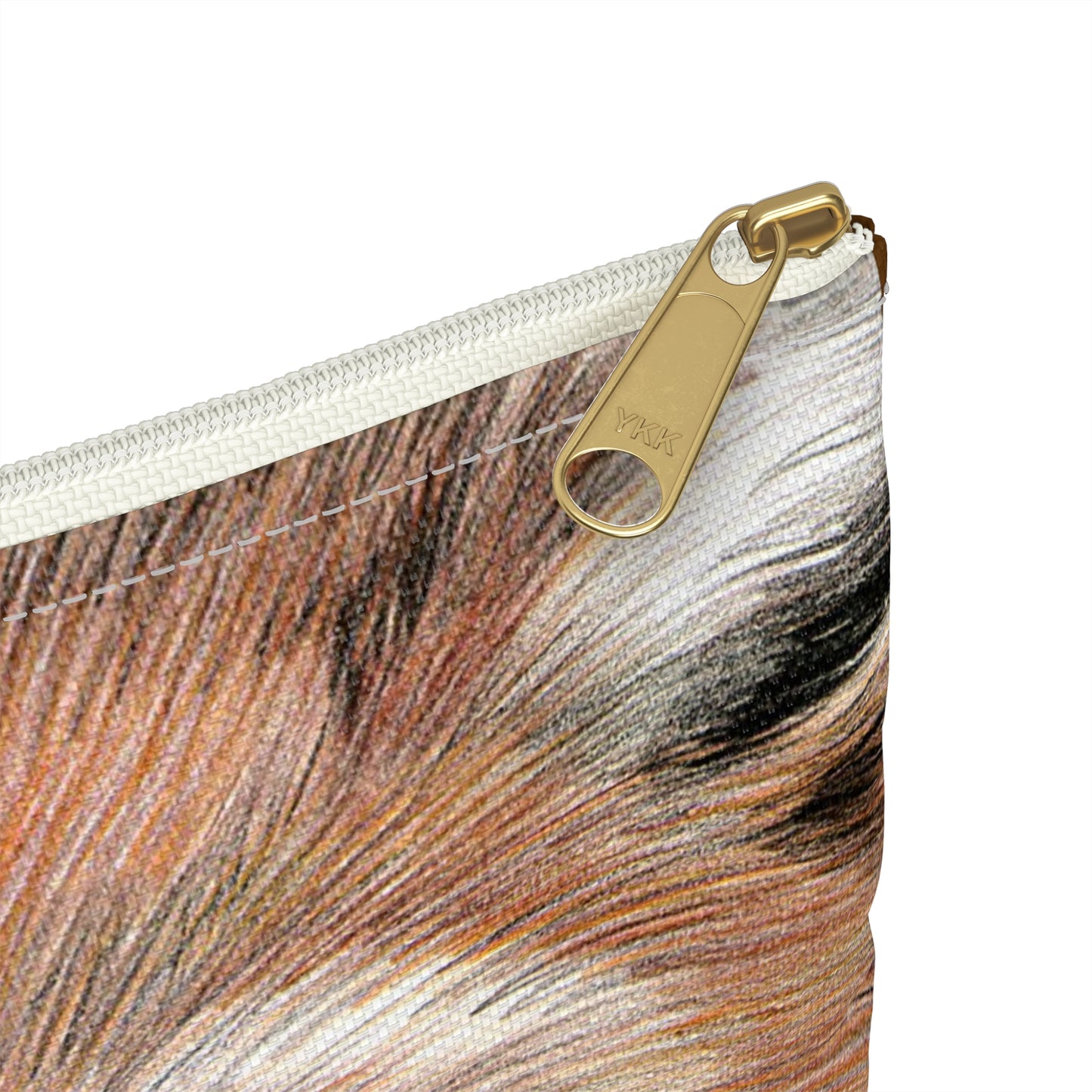 Fox Face Accessory Pouch — Cute Animal Makeup, Travel, Art Supply Zipper Bag