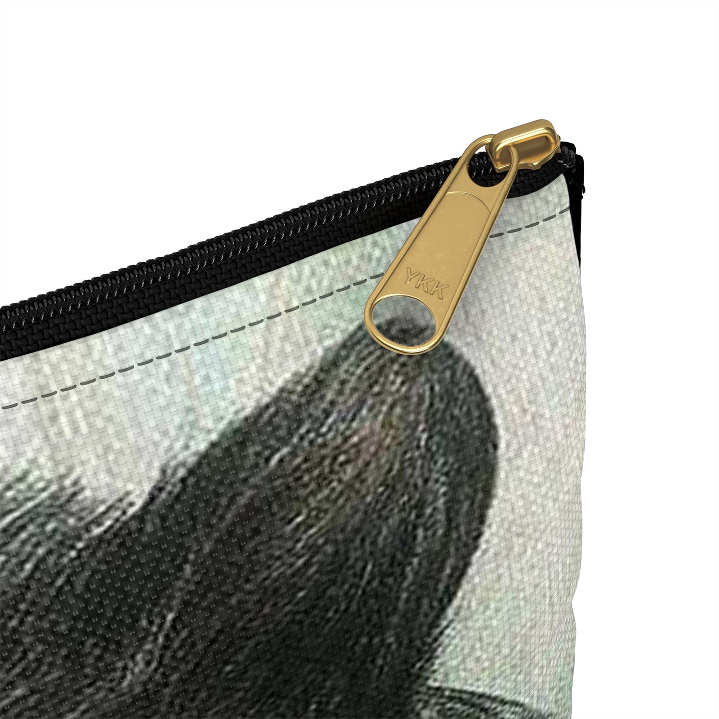 Black Bear Face Accessory Pouch — Wildlife Cosmetic & Travel Zipper Bag