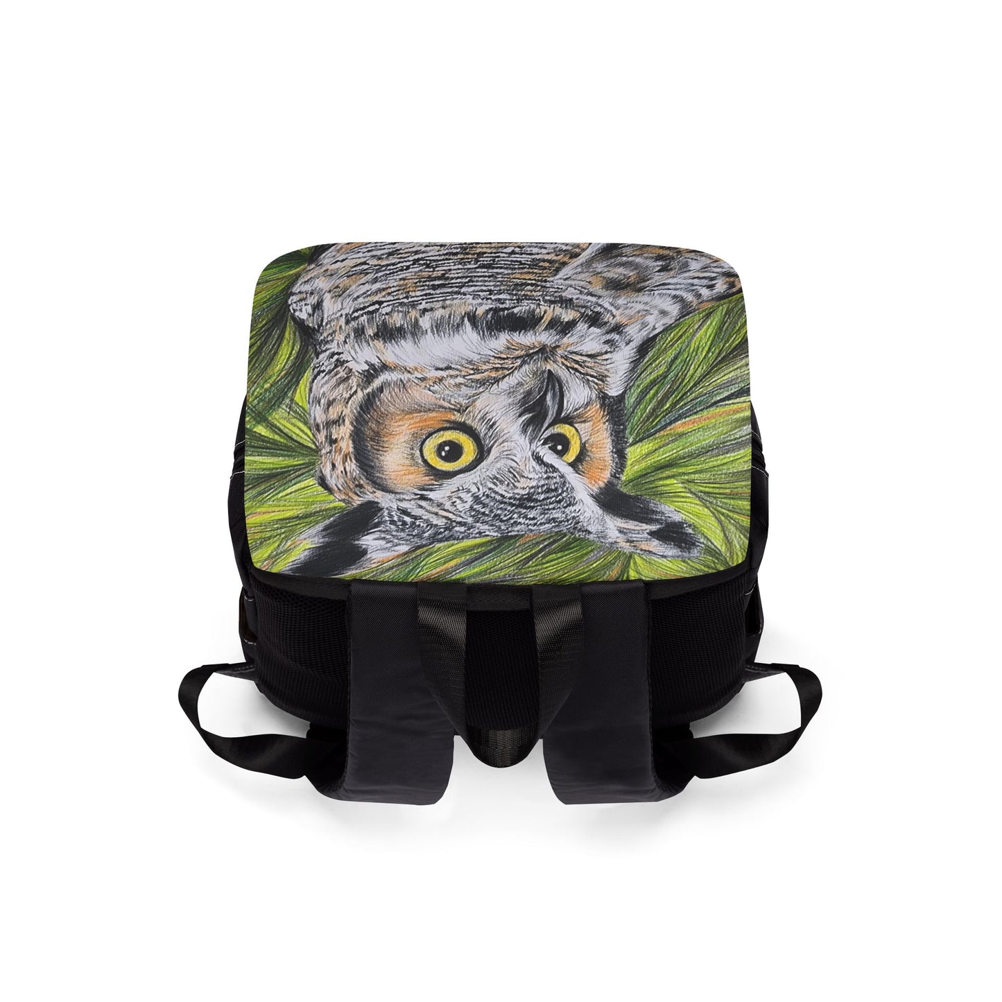 Owl Forest Shoulder Backpack — Wildlife Print Casual Backpack
