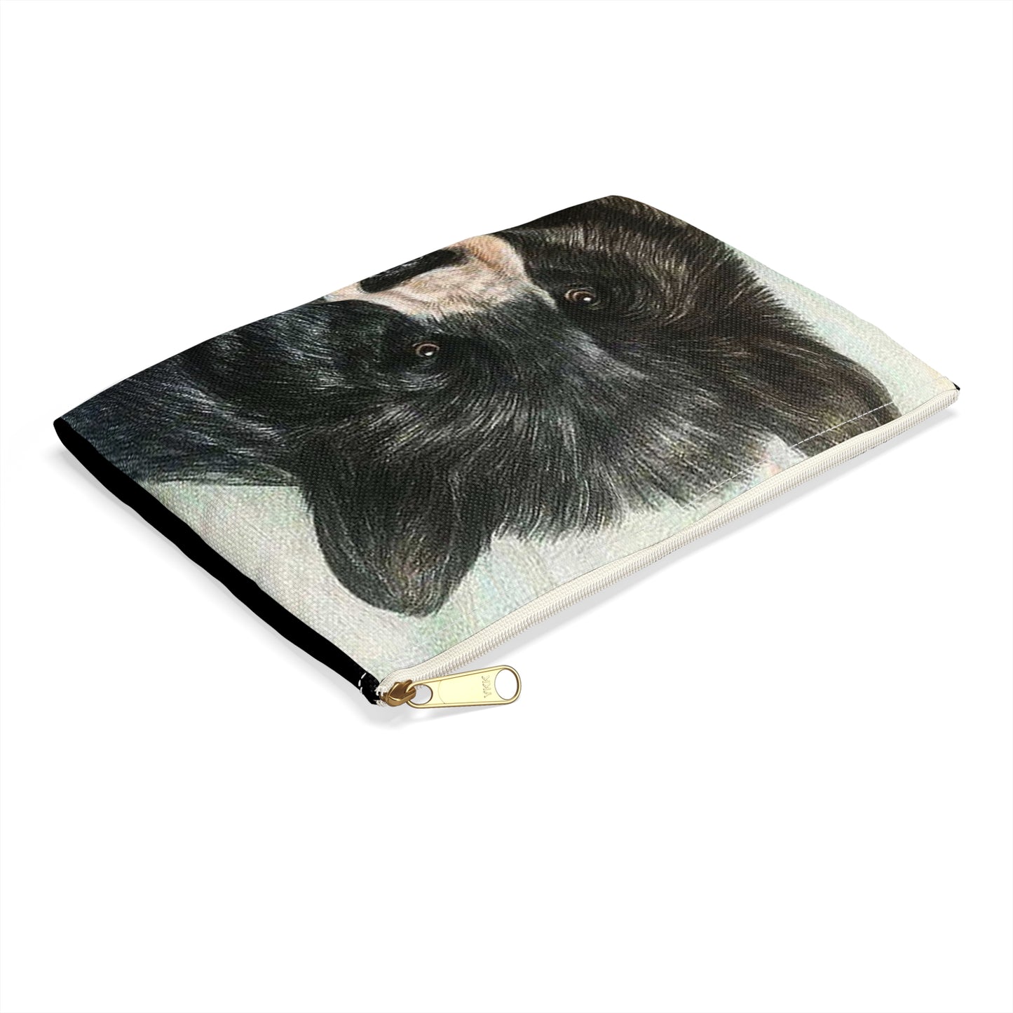 Black Bear Face Accessory Pouch — Wildlife Cosmetic & Travel Zipper Bag