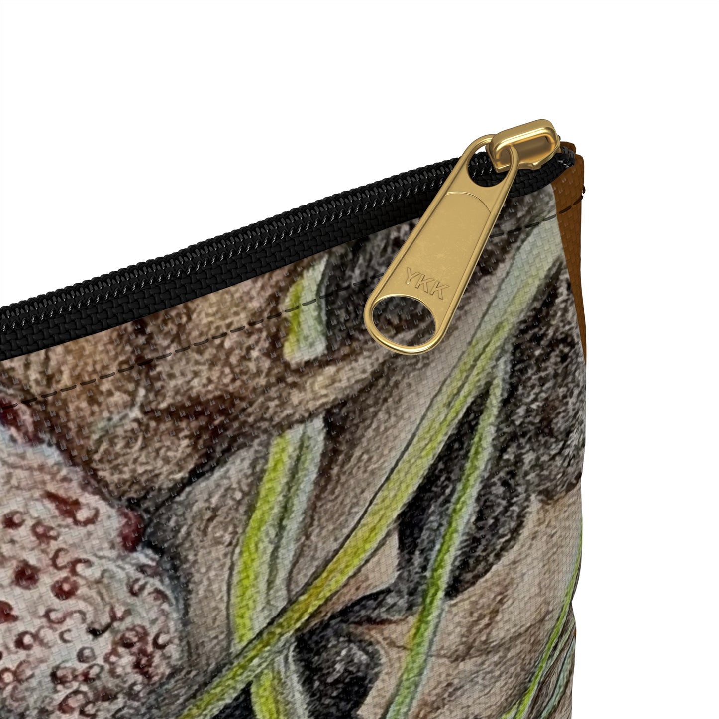 Frog Illustration Accessory Pouch – Nature-Inspired Zippered Makeup & Travel Bag