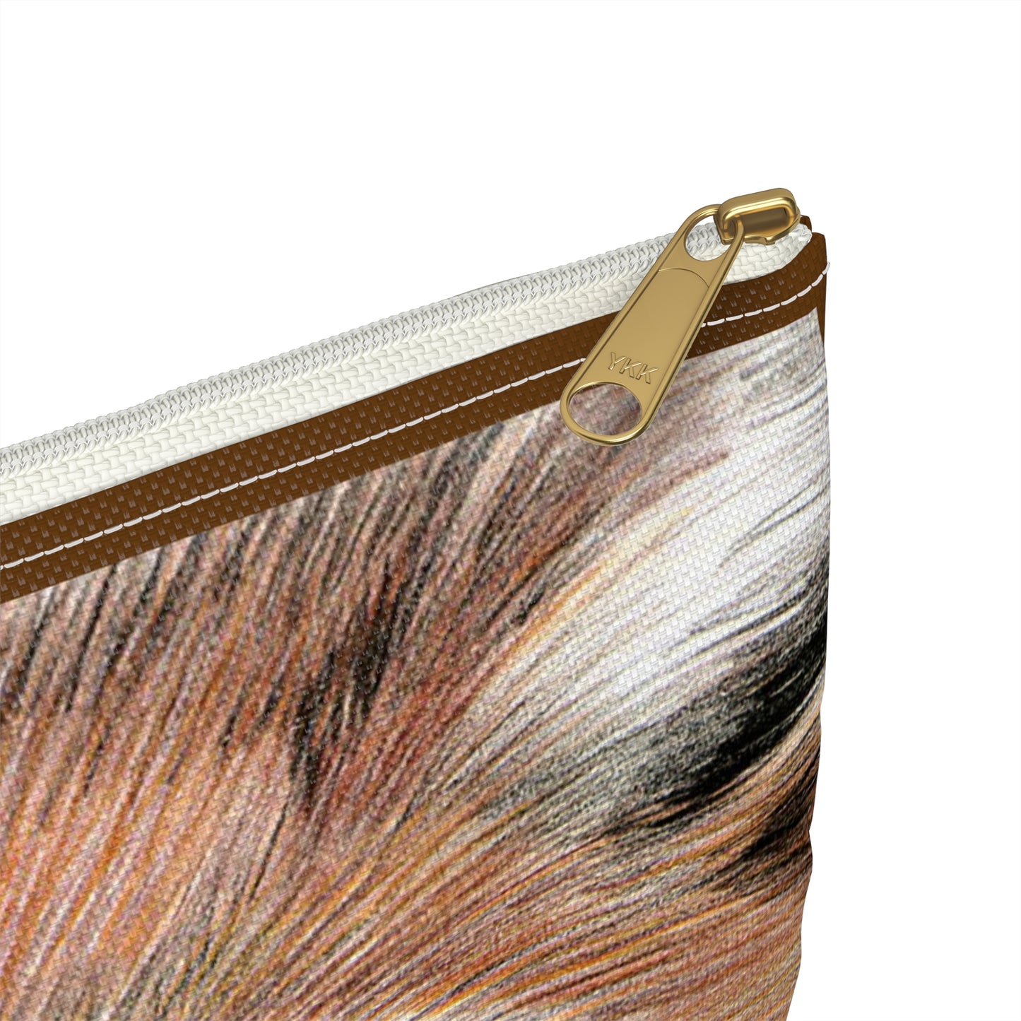 Fox Face Accessory Pouch — Cute Animal Makeup, Travel, Art Supply Zipper Bag