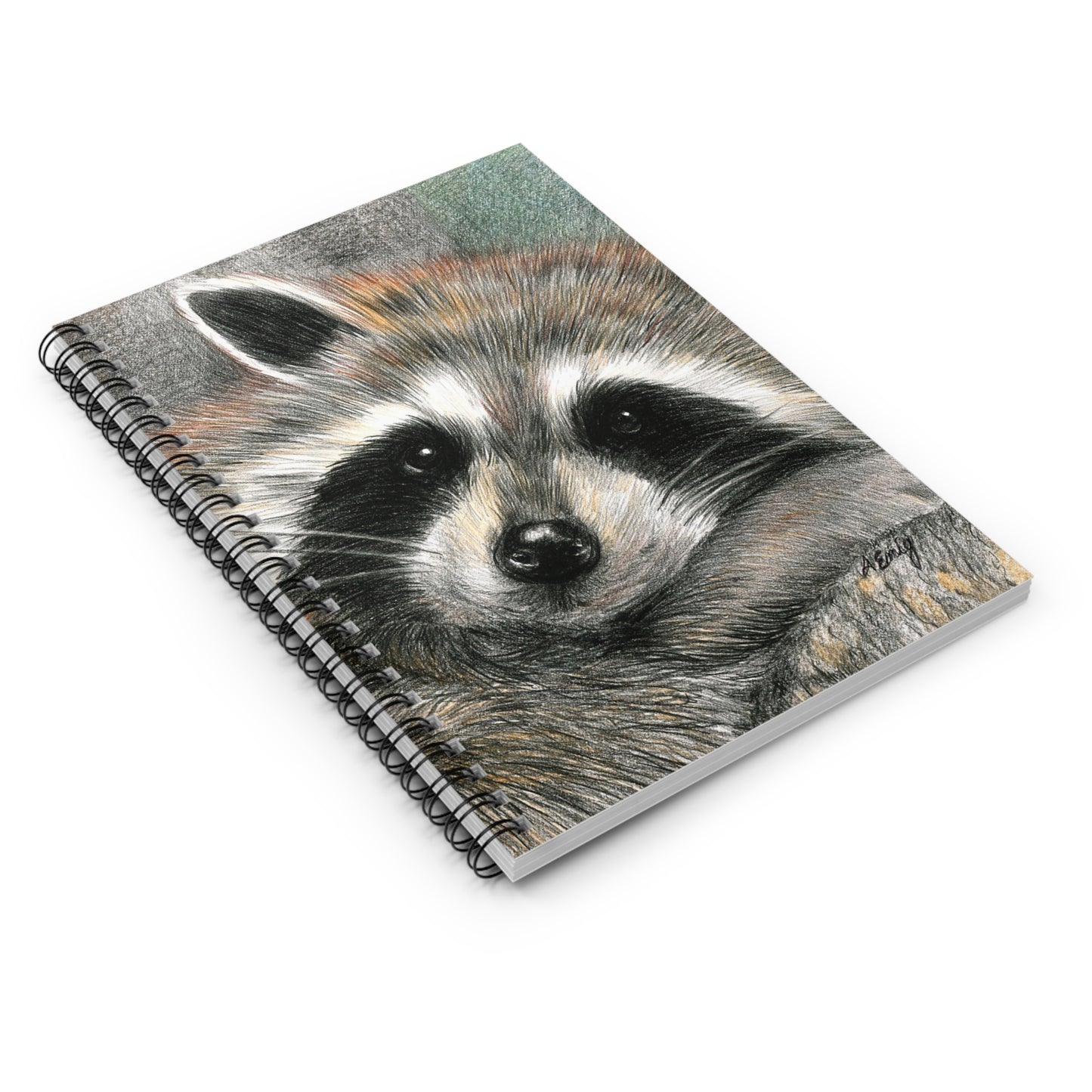 Whimsical Raccoon Spiral Notebook | Perfect for Journaling, Sketching, Gifts, Eco-Friendly Stationery, Nature Lovers