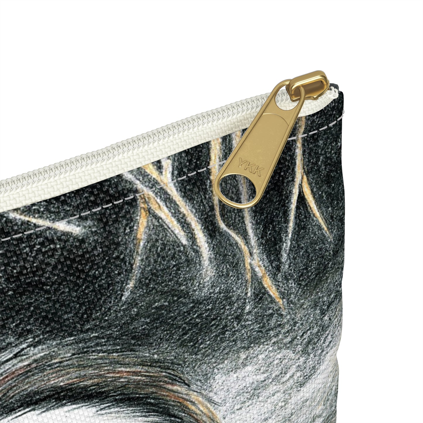 Chipmunk Illustration Accessory Pouch — Cute Wildlife Pencil Case & Makeup Bag