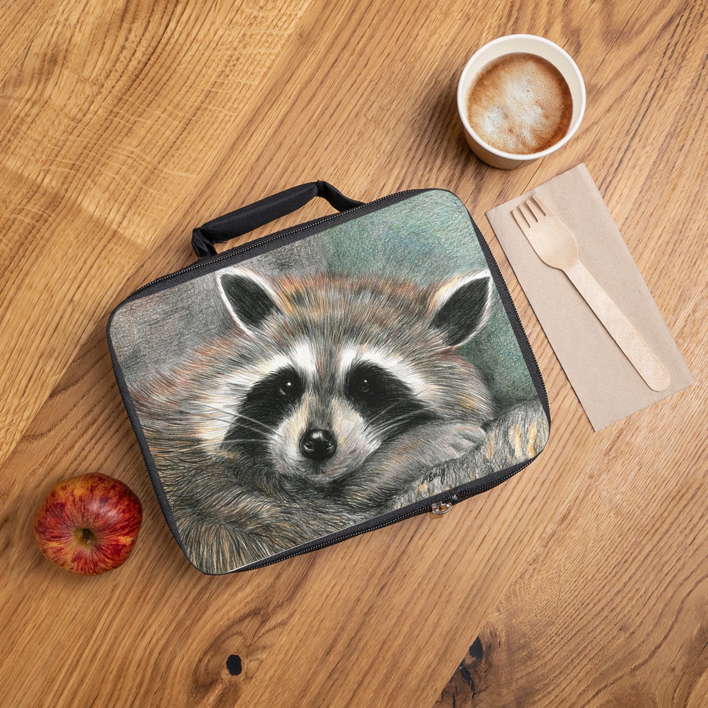 Raccoon Lunch Bag – Cute Woodland Animal Insulated Lunchbox