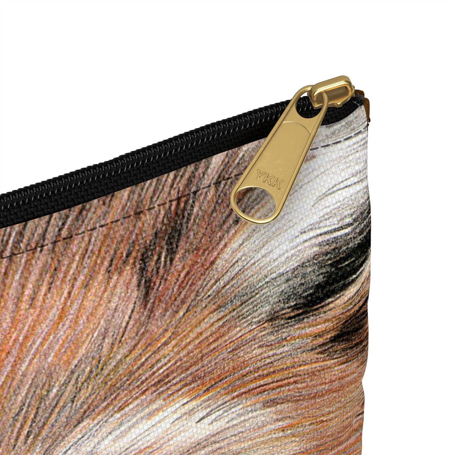 Fox Face Accessory Pouch — Cute Animal Makeup, Travel, Art Supply Zipper Bag