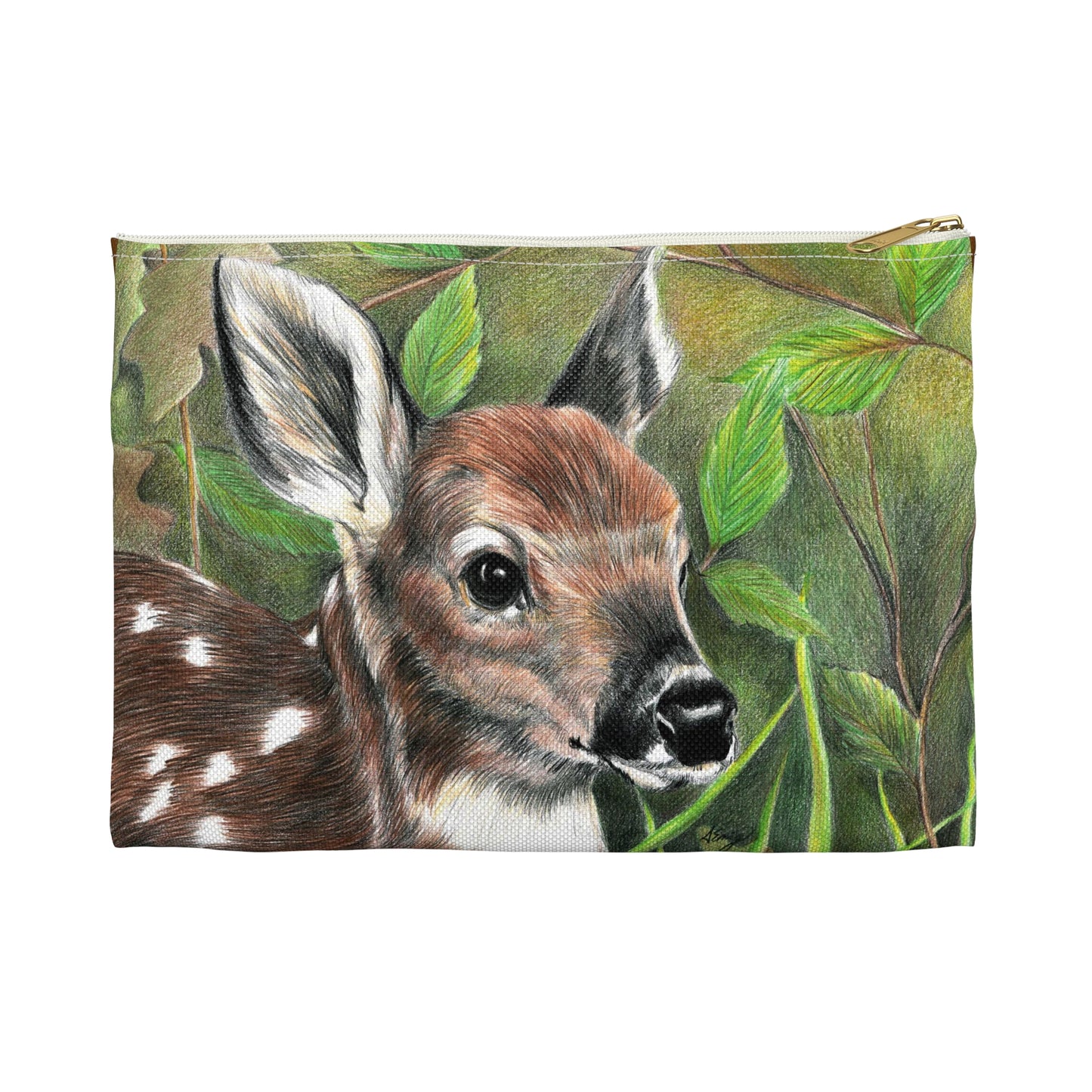 Fawn Forest Accessory Pouch – Cute Deer Makeup & Travel Bag