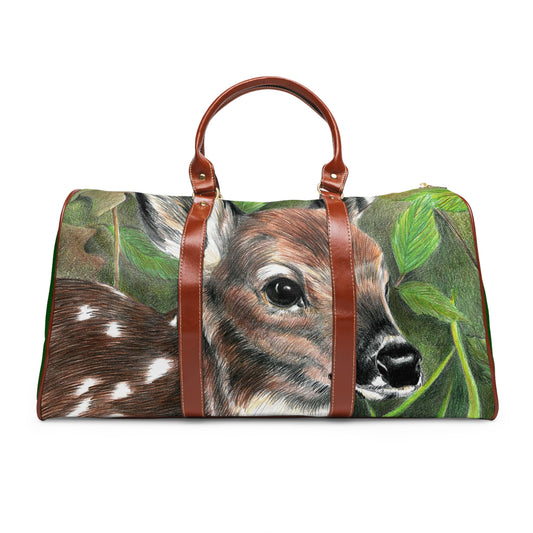 Waterproof Deer Print Travel Duffel Bag