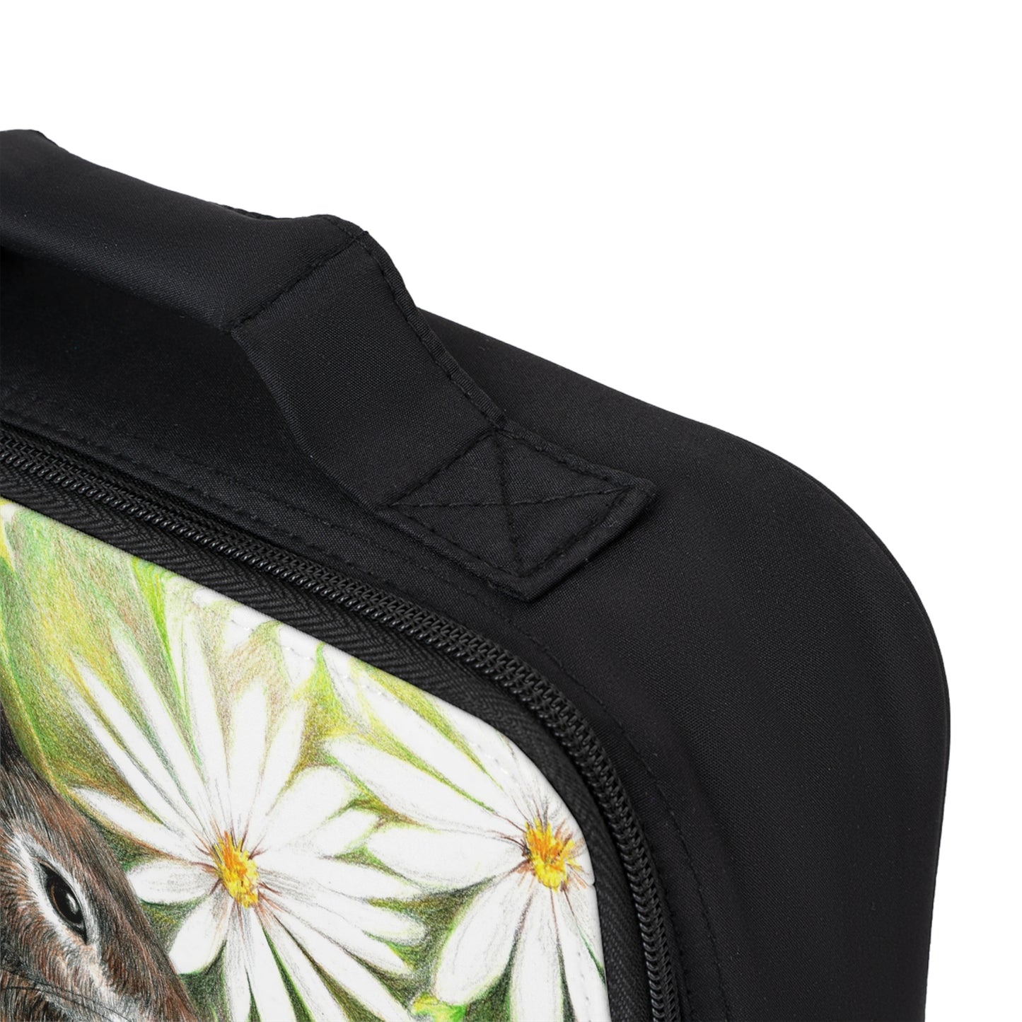 Bunny & Daisies Insulated Lunch Bag — Cute Rabbit Floral Lunchbox