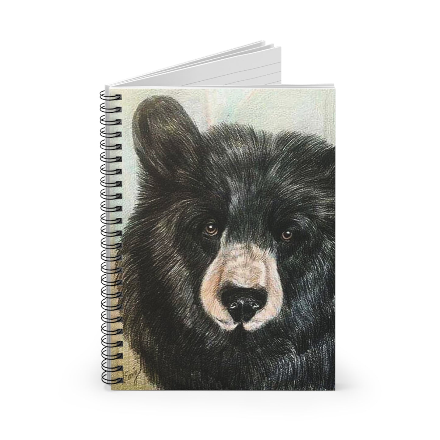 Bear-Themed Spiral Notebook - Nature Lover's Journal, Eco-Friendly Stationery, Gift for Wildlife Enthusiasts, Sketchbook, Art Journal