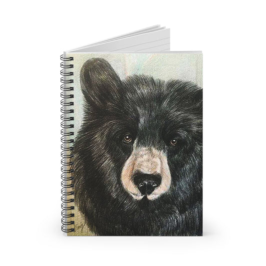 Bear-Themed Spiral Notebook - Nature Lover's Journal, Eco-Friendly Stationery, Gift for Wildlife Enthusiasts, Sketchbook, Art Journal