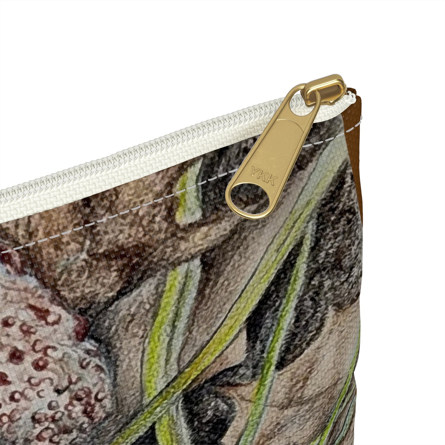 Frog Illustration Accessory Pouch – Nature-Inspired Zippered Makeup & Travel Bag